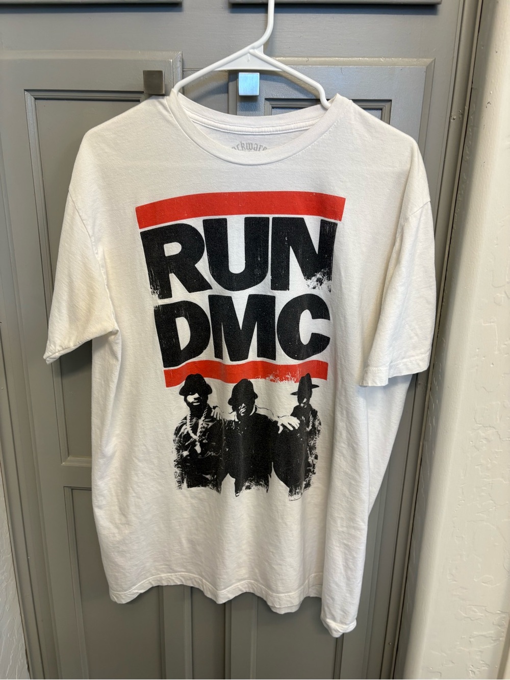 RUN DMC Graphic Tee - White with Black & Red Print